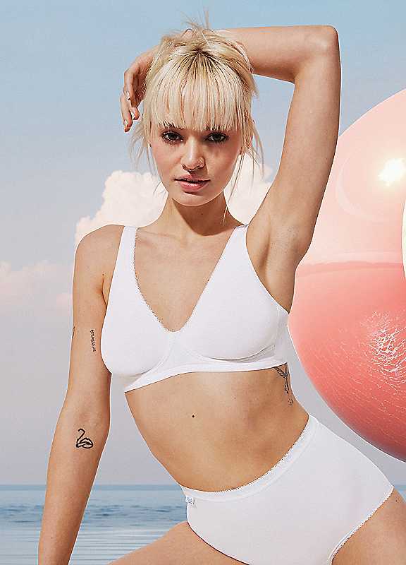 Sloggi White Basic Nonwired Soft Cup Bra 38D