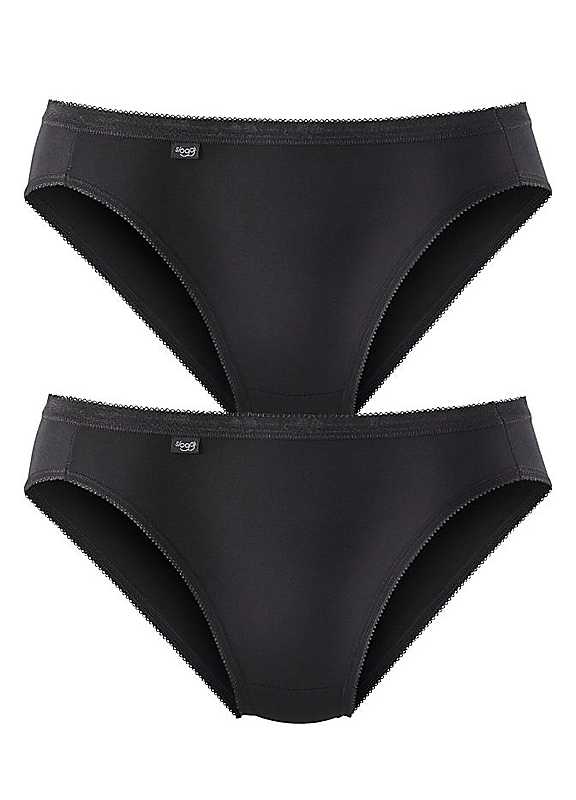 Sloggi Black Pack Of 2 Briefs Size 16