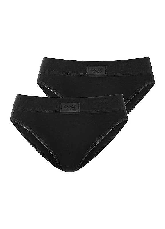 Sloggi Black Pack Of 2 Briefs Size 16