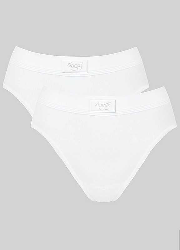 Sloggi White Pack Of 2 Briefs Size 16