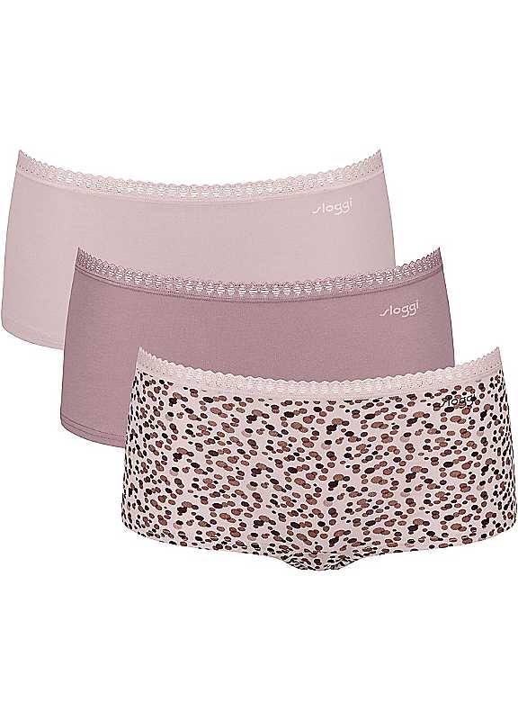 Sloggi Beige Multi Pack Of 3 Go Crush Briefs Large