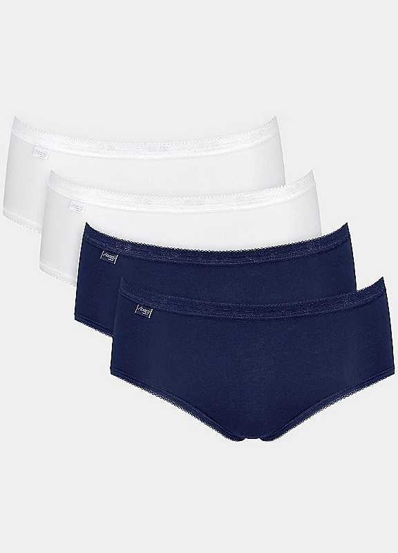 Sloggi Pack Of 4 Midi Briefs White / Navy