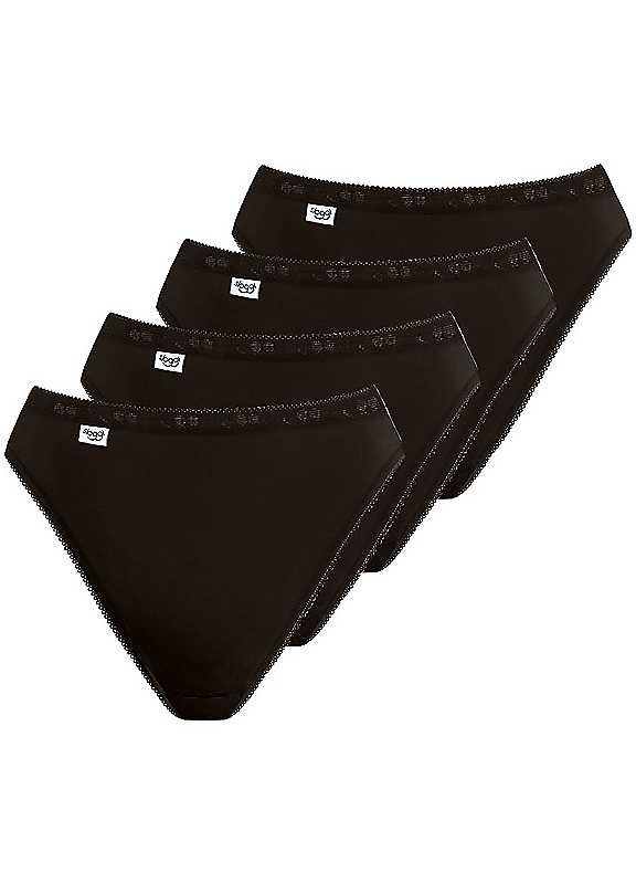 Sloggi Black Pack Of 4 Tai Briefs Size 18