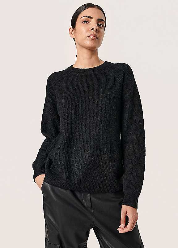 Soaked In Luxury Women's Black Long-Sleeve Pullover Tuesday Raglan - Image 2