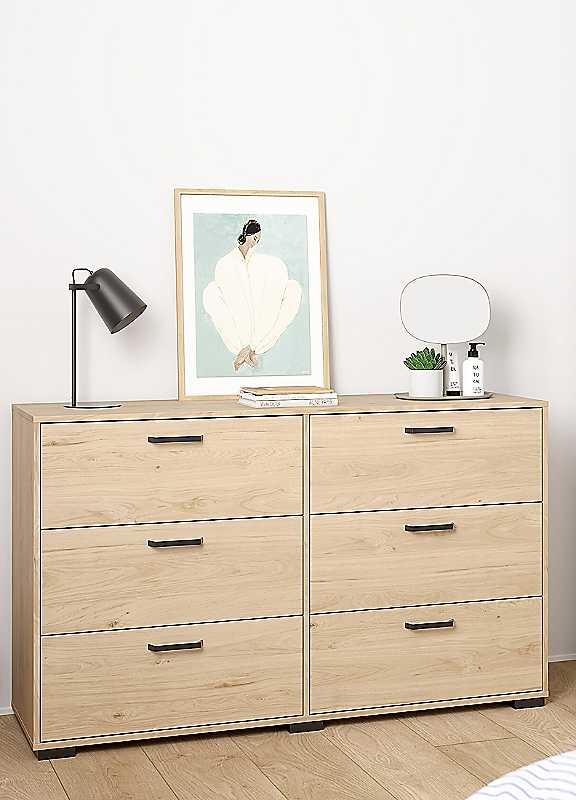 Furniture To Go Sofia Double Dresser 6 Drawers - Jackson Hickory - Image 4