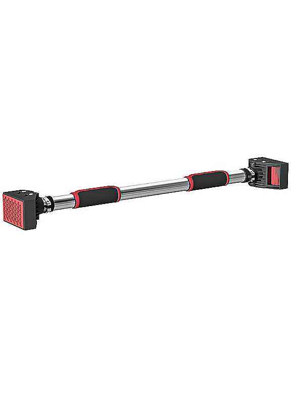 Sportnow Black, Red Pull Up Bar For Home Doorway Pull Up Bar, No Screws Door Frame Chin Up Bar, Adjustable Length (75-92Cm) For Home Gym Workout | Aosom Uk - Image 2