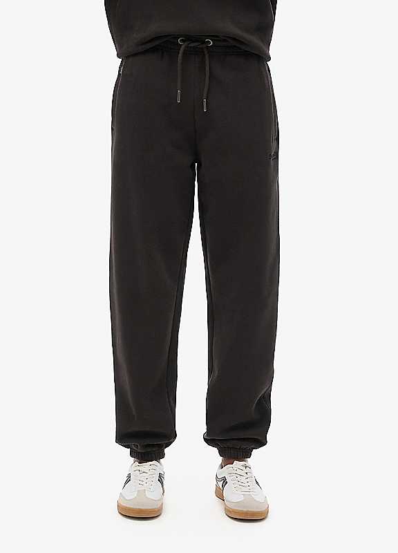 Superdry Bison Black Essential Logo Cuff Joggers