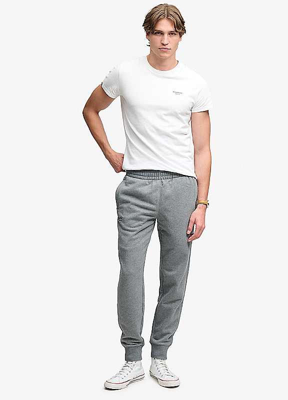 Superdry (Xl, Antique Grey Marl) Mens Essential Logo Slim Fit Joggers - Image 3