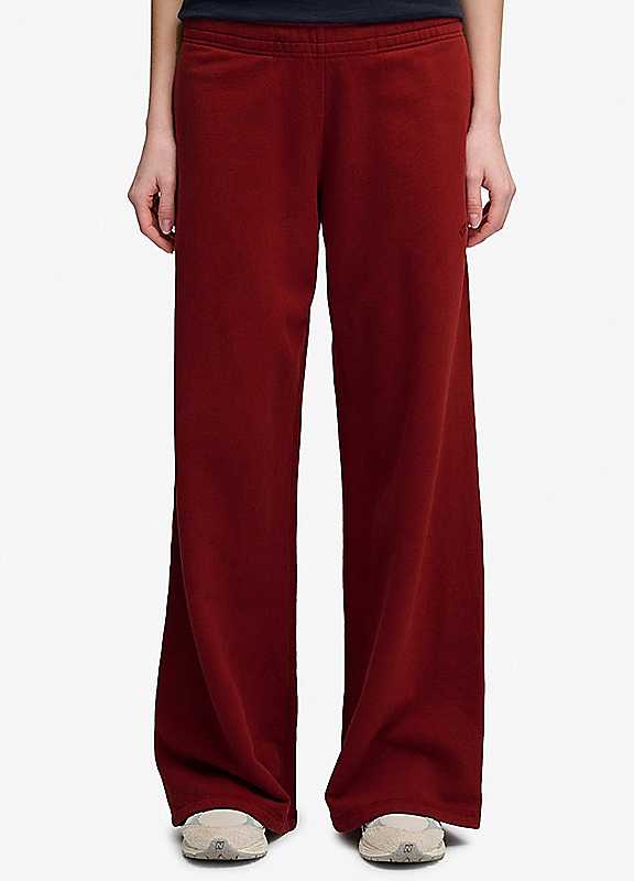 Superdry Women's Red Wide-Leg Jogging Trousers Essential - Image 2