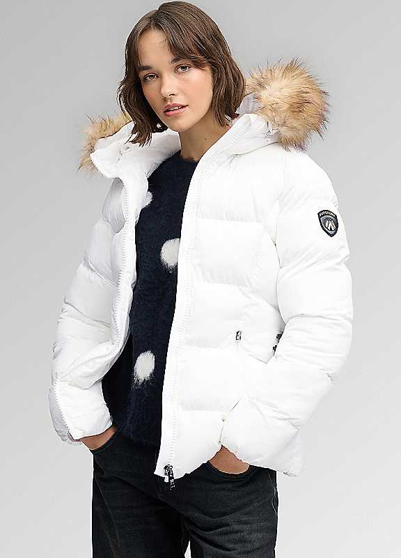 Superdry Women's White Down Jacket - Image 3