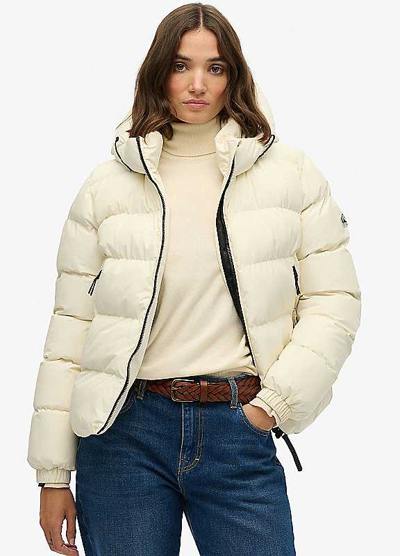 Superdry Women's White Puffer Jacket - Image 2