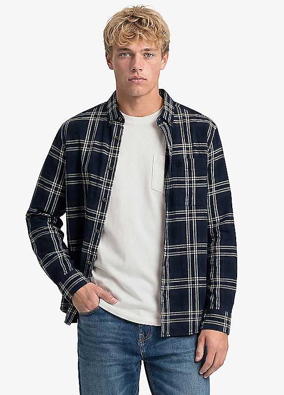 Superdry Men's Navy Window Check Cotton Lumberjack Shirt - Image 5