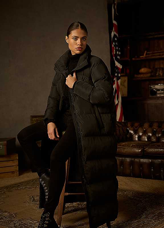 Superdry Women's Black Long Jacket Ultra - Image 2