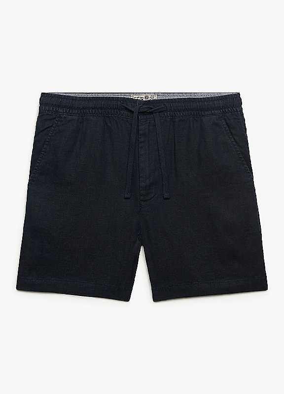 Superdry Men's Blue Linen Shorts - Image 2