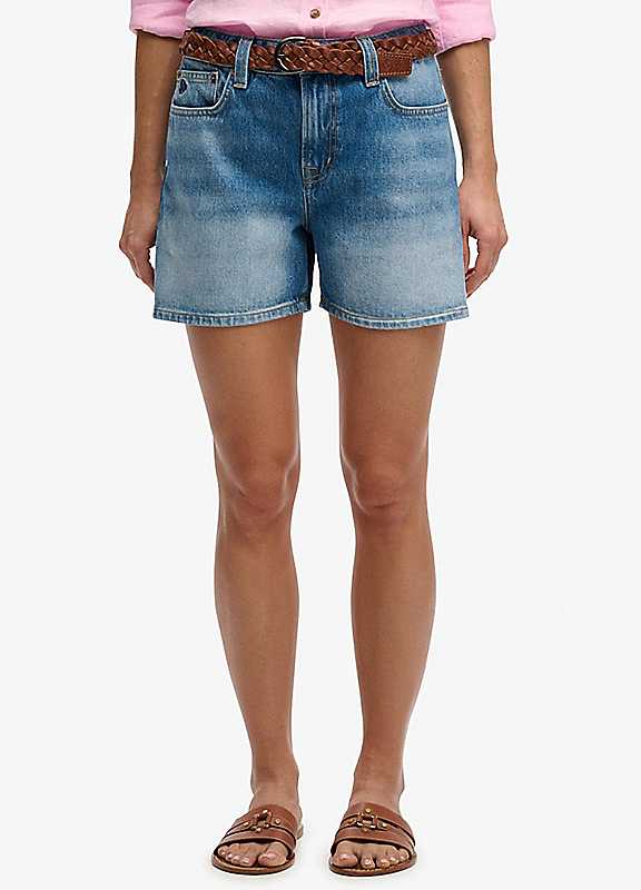 Superdry Women's Blue Jean Shorts - Image 3