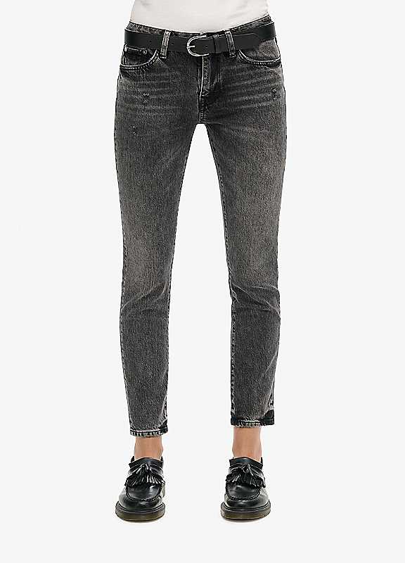 Superdry Black Organic Cotton Mid Rise Slim Jeans Size 30