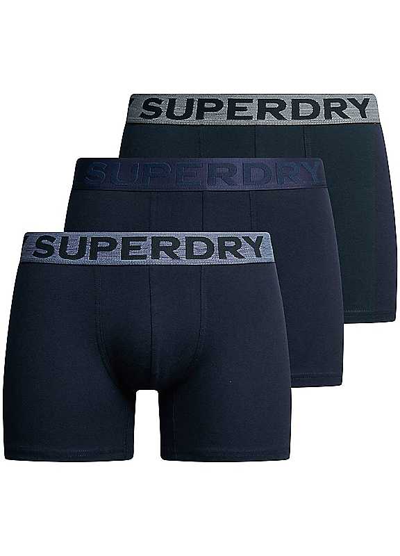 Superdry Pack Of 3 Boxer Shorts Navy