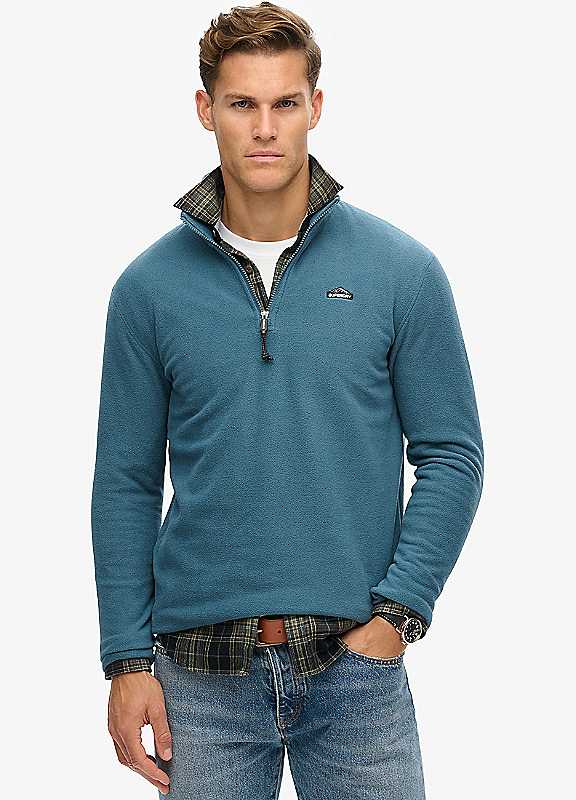 Superdry Orion Blue Polar Half Zip Fleece