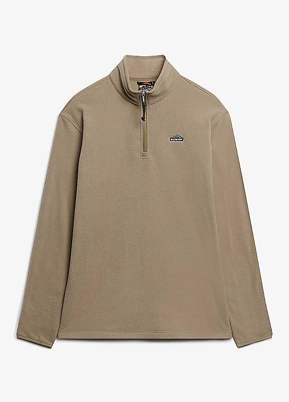 Superdry Beige Polar Half Zip Fleece