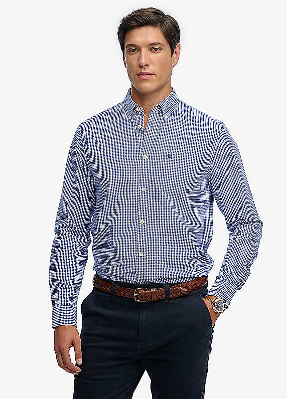 Superdry Blue Long-Sleeved Poplin Shirt Preppy - Image 2