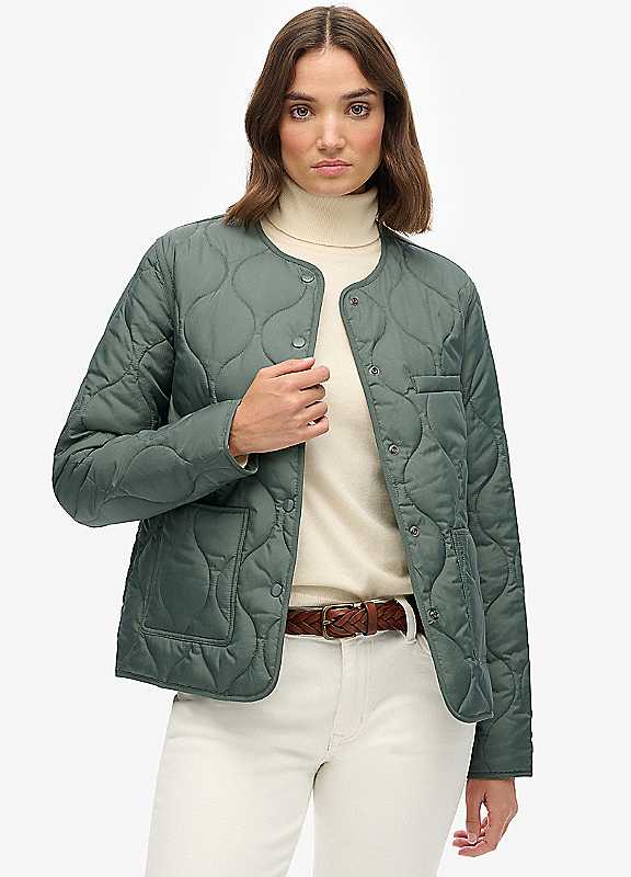 Superdry Balsam Green Quilted Lite Liner Jacket
