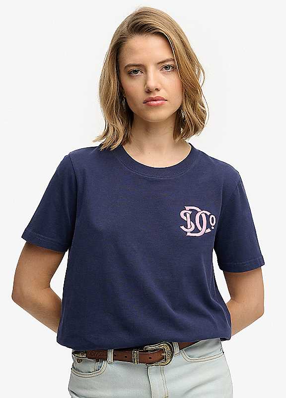 Superdry - Women's T-Shirt - Size 12 - Navy - Image 3