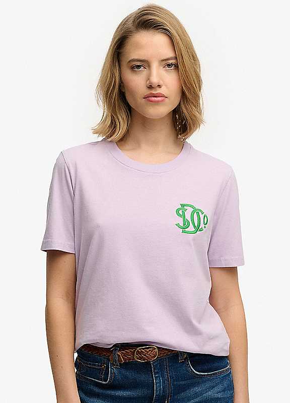 Superdry SD &Co Relaxed T-Shirt, Purple, Size 12, Women - Image 5