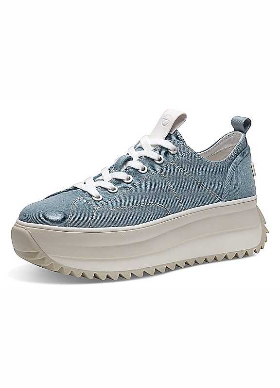 Tamaris Blue Platform Trainers Size 5