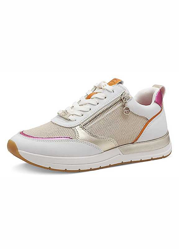 Tamaris White Platform Trainers Size 5