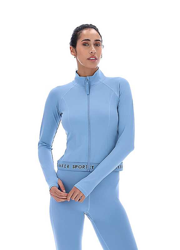 Ted Baker Light Blue Sports Marie Essentials Cropped Zip-Up Jacket