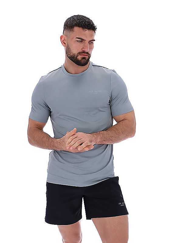 Ted Baker Sam Aeroflow Running T-Shirt Grey Extra Large - Image 6