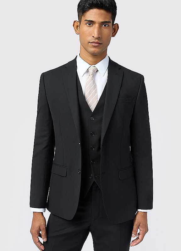 Ted Baker Black Single Breasted Long Sleeve Suit Jacket