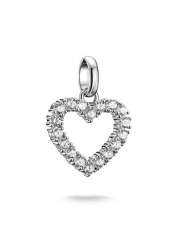 Thomas Sabo Women's Silver Charm Club Connect Cubic Zirconia Open Heart Charm Cc1237-051-14 - Image 6