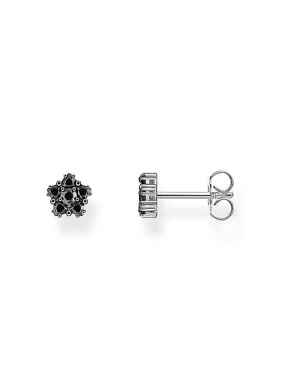 Thomas Sabo Black Sterling Silver Ear Studs