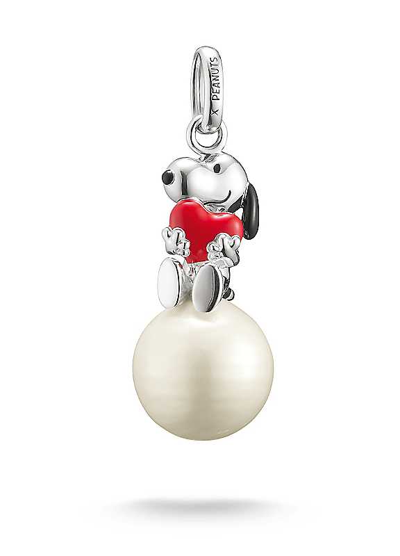Thomas Sabo Silver X Peanuts Pendant Snoopy With Heart On Snowball