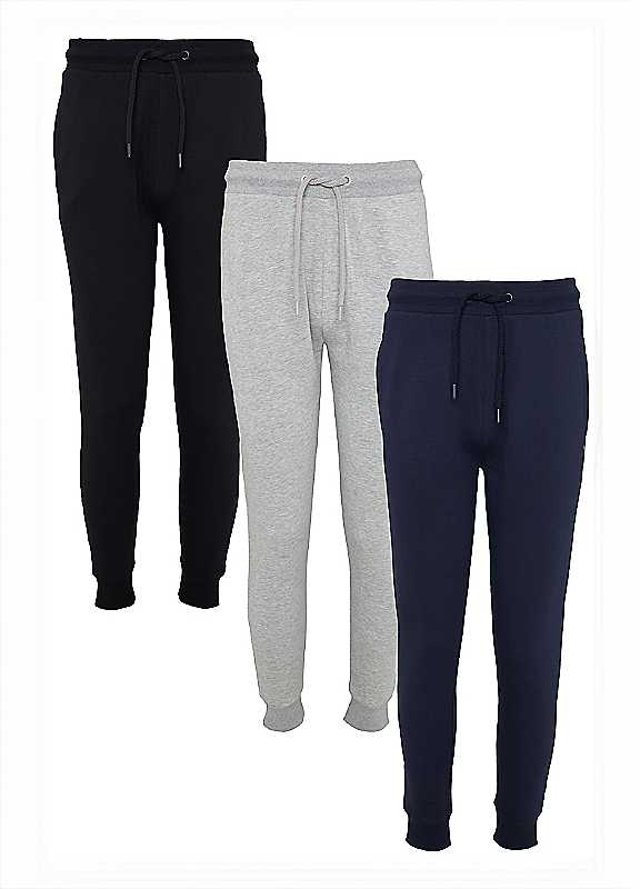 Threadbare Multi Black 3 Pack Tangelo Regular Fit Joggers Xxl