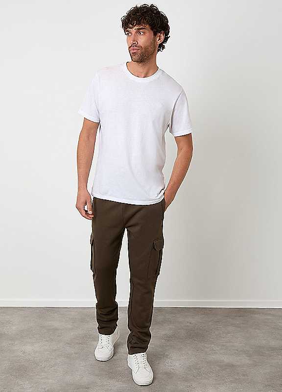 Threadbare Men's Khaki Cargo Joggers In | Size: 2XL - Image 4
