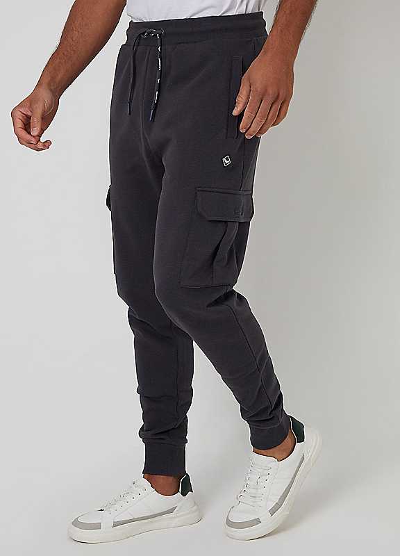 Threadbare Men's Grey The Essential Cargo Joggers In - Image 3