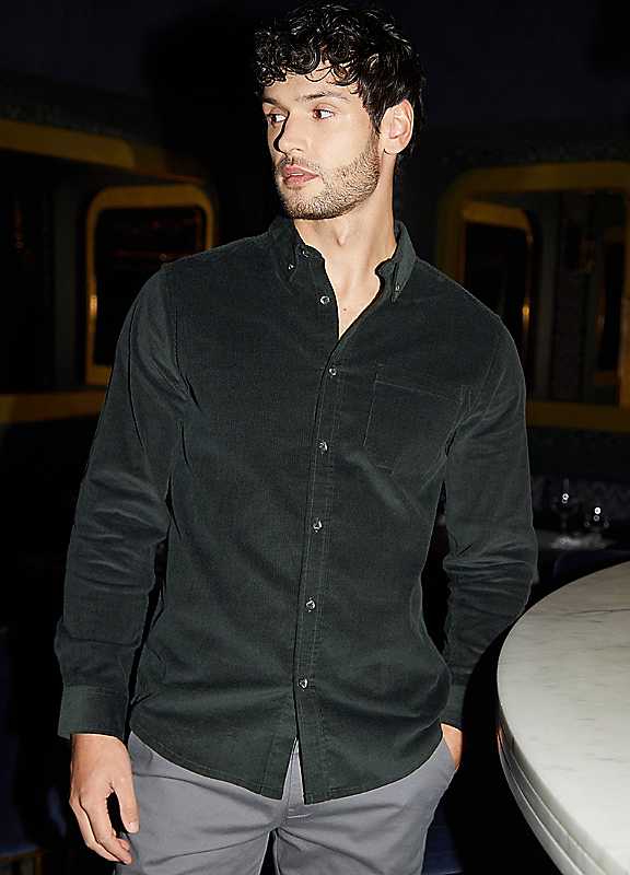 Threadbare Men's Blue Corduroy Shirt In Dark - Image 3