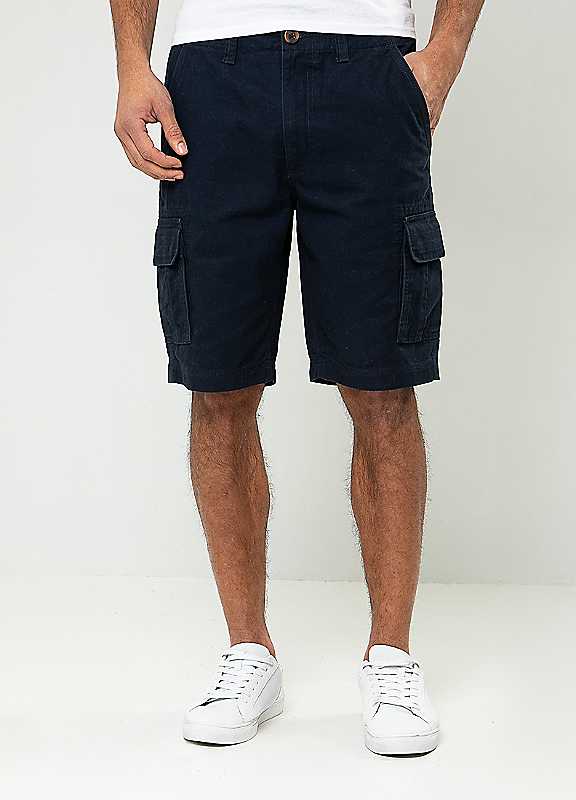 Threadbare Men's Navy Bute Cargo Shorts Size 32