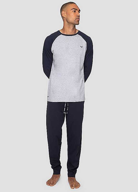 Threadbare Men's Multicolor Raglan Sleeve Pyjama Set | Size: 2XL - Image 4