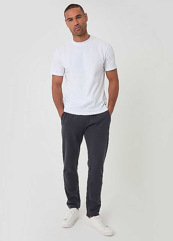 Threadbare Men's Grey Regular Fit Cotton Rich Joggers In | Size: Medium - Image 3