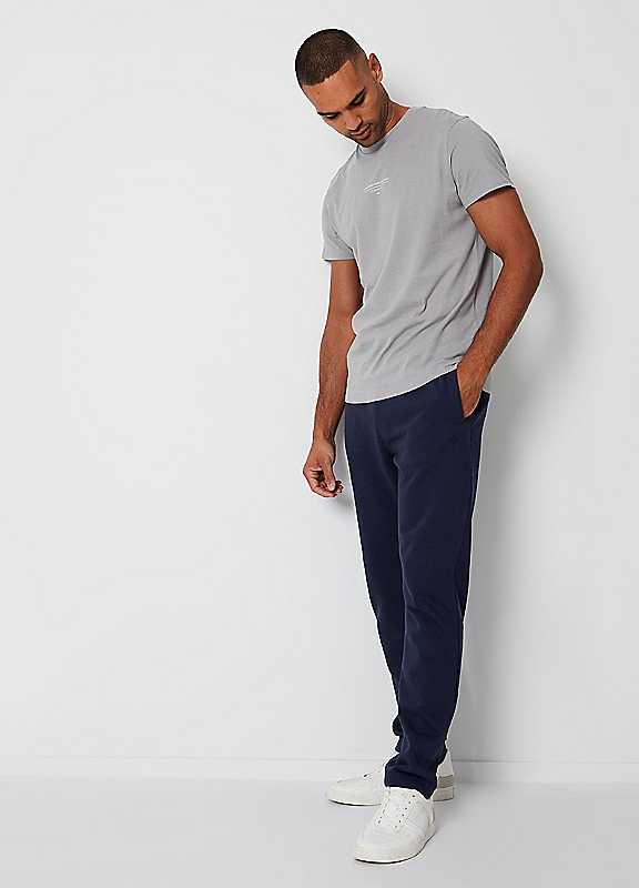 Threadbare Men's Navy Straight Leg Joggers In | Size: Medium - Image 3