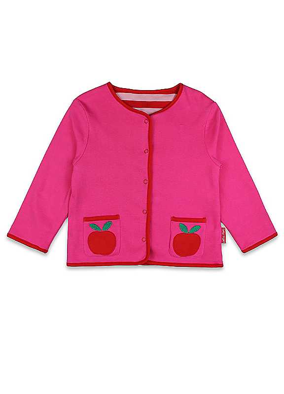 Toby Tiger Pink/Red Organic Apple Applique Reversible Jacket - 6-7Y / 122Cm - Image 3