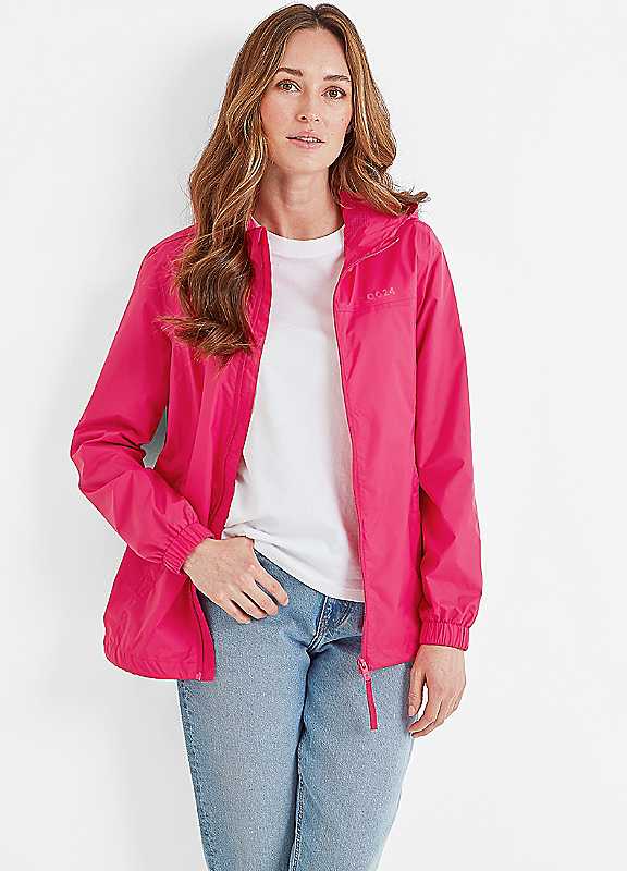 Tog24 Women's Magenta Craven Waterproof Packaway Jacket Size 18