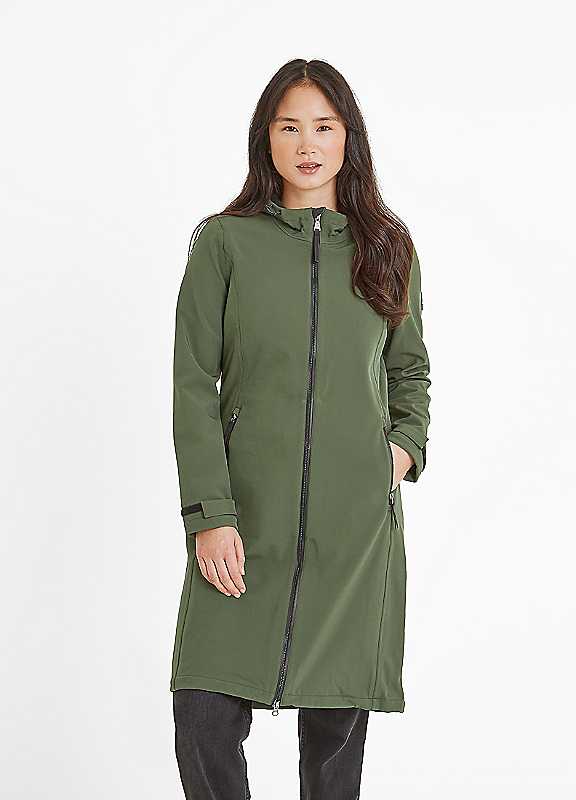 Tog24 Women's Dark Green Enya Softshell Long Jacket Size 10