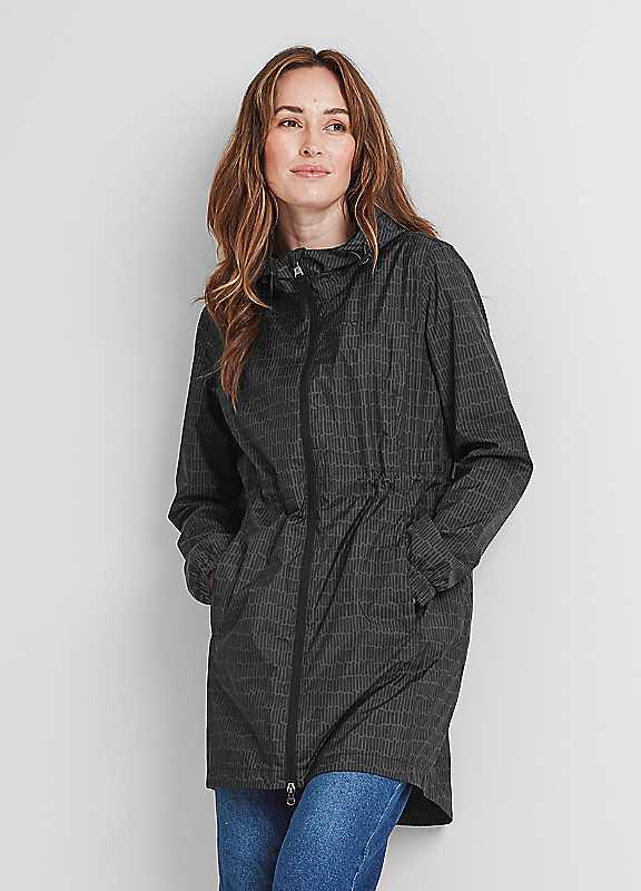 Tog24 Women's Washed Black Kilnsey Waterproof Jacket Size 8