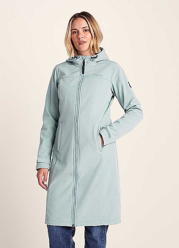 Tog24 Women's Mist Grey Marina Extra Long Softshell Jacket