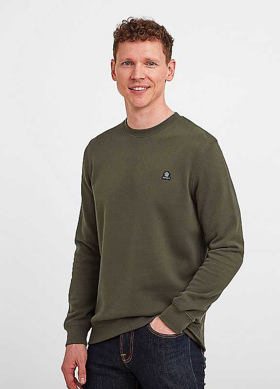 Tog24 Men's Dark Khaki Mellor Sweat Medium