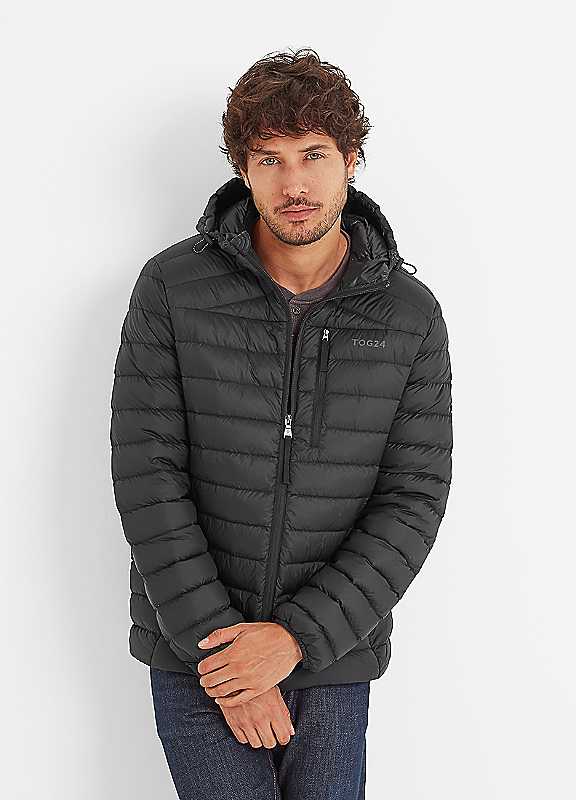 Tog24 Men's Black North Rds Hooded Jacket Small